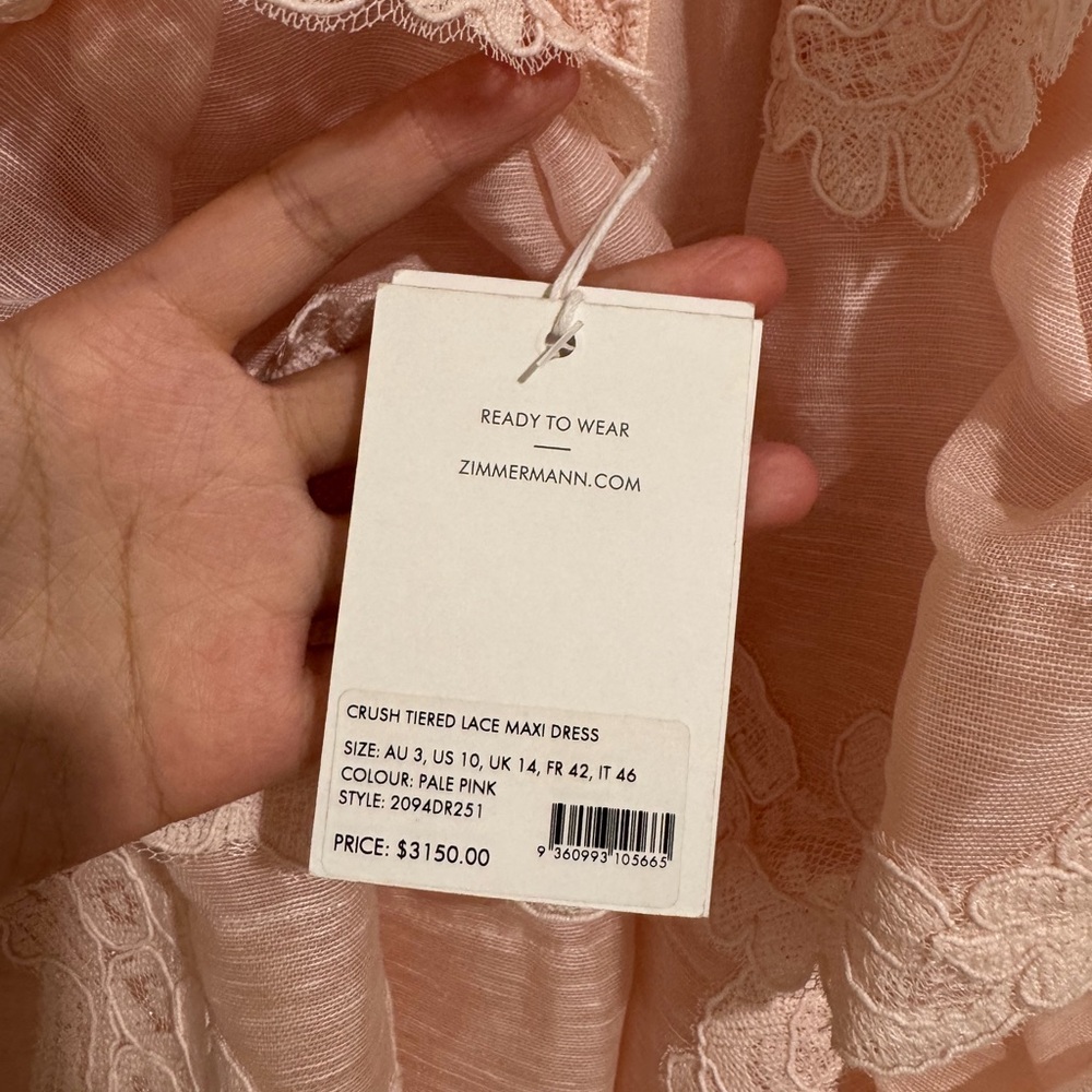 Zimmermann Crush Tiered Lace Dress - NWT- AU3/US10 - Picture 10 of 10